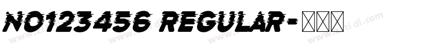 NO123456 Regular字体转换